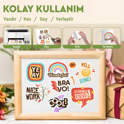Goldpix İnkjet Yapışkanlı Vinil Sticker Kağıt - 20x30cm - 2