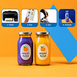 Goldpix İnkjet Yapışkanlı Yarı Şeffaf Sticker Etiket Kağıt - 20x30cm - Goldpix (1)