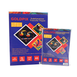 Goldpix Premium A4 ve A3 Süblimasyon Transfer Kağıtlar - 108gr. - Goldpix