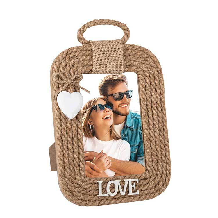 Hasır İpli Love Ahşap Çerçeve - 10x15cm - 1