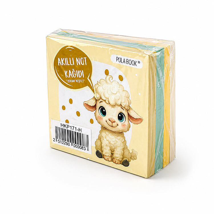 Hayvanlı Mini Akıllı Not Kağıdı 100 Yaprak Yapışkanız Post-it - 4'lü Paket - 7