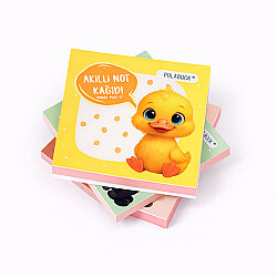 Hayvanlı Mini Akıllı Not Kağıdı 50 Yaprak Yapışkanız Post-it - 4'lü Paket - 3