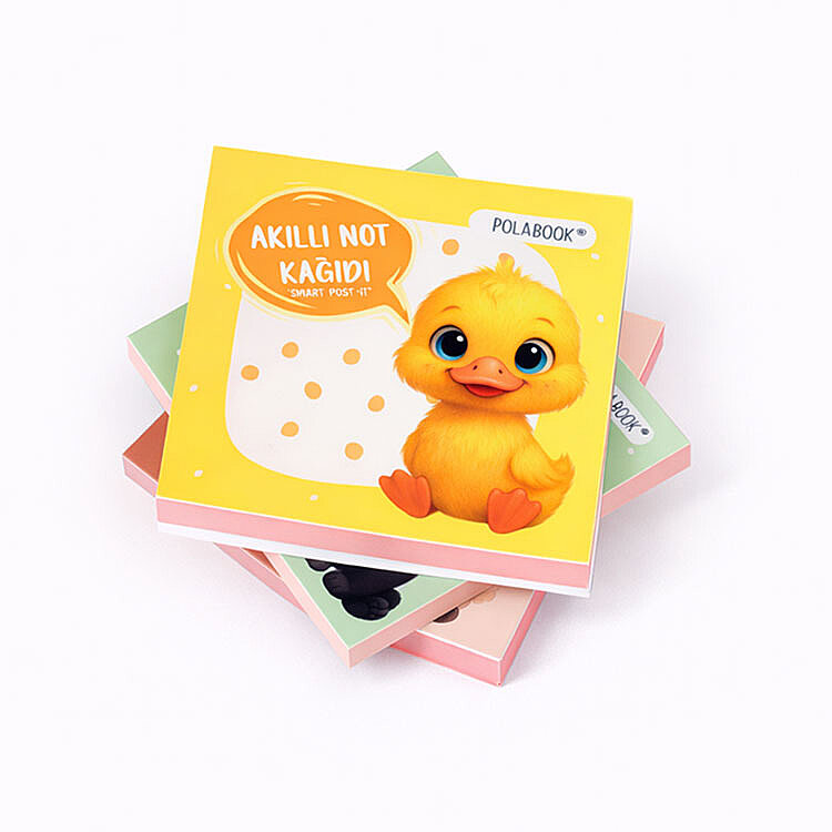 Hayvanlı Mini Akıllı Not Kağıdı 50 Yaprak Yapışkanız Post-it - 4'lü Paket - 3