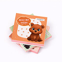 Hayvanlı Mini Akıllı Not Kağıdı 50 Yaprak Yapışkanız Post-it - 4'lü Paket - 6