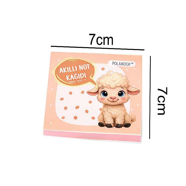 Hayvanlı Mini Akıllı Not Kağıdı 50 Yaprak Yapışkanız Post-it - 4'lü Paket - 2