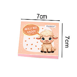 Hayvanlı Mini Akıllı Not Kağıdı 50 Yaprak Yapışkansız Post-it - 4'lü Paket - Polabook (1)