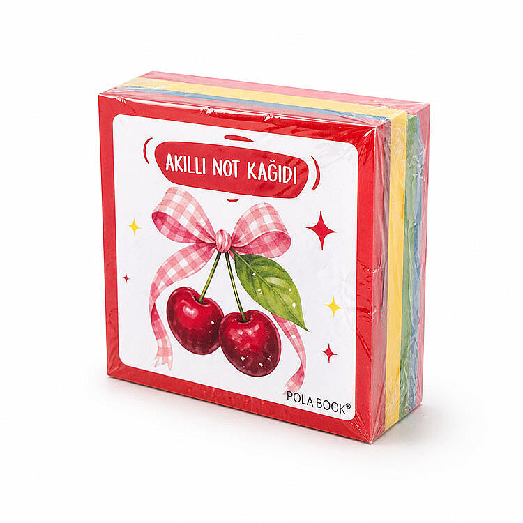 Hayvanlı ve Meyveli Mini Akıllı Not Kağıdı 100 Yaprak Yapışkanız Post-it - 4'lü Paket - 7