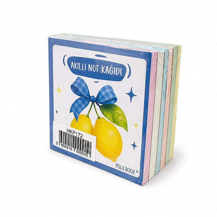 Hayvanlı ve Meyveli Mini Akıllı Not Kağıdı 100 Yaprak Yapışkanız Post-it - 6'lı Paket - 8