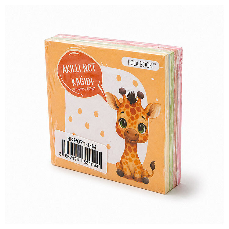 Hayvanlı ve Meyveli Mini Akıllı Not Kağıdı 50 Yaprak Yapışkanız Post-it - 4'lü Paket - 9