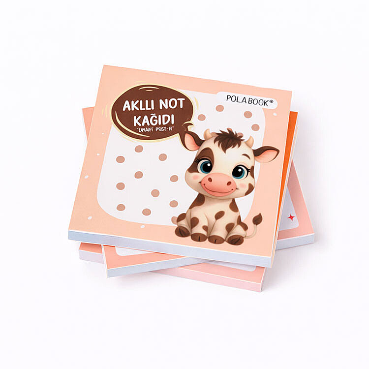Hayvanlı ve Meyveli Mini Akıllı Not Kağıdı 50 Yaprak Yapışkanız Post-it - 4'lü Paket - 6
