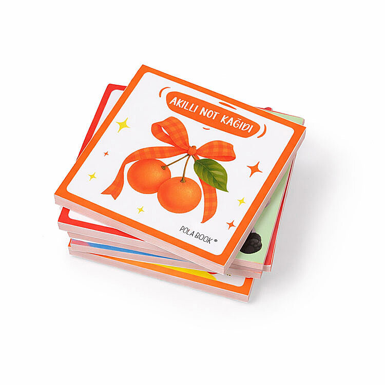 Hayvanlı ve Meyveli Mini Akıllı Not Kağıdı 50 Yaprak Yapışkanız Post-it - 6'lı Paket - 5