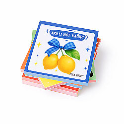 Hayvanlı ve Meyveli Mini Akıllı Not Kağıdı 50 Yaprak Yapışkanız Post-it - 6'lı Paket - 6