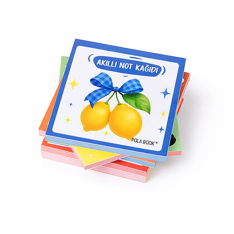 Hayvanlı ve Meyveli Mini Akıllı Not Kağıdı 50 Yaprak Yapışkanız Post-it - 6'lı Paket - 6