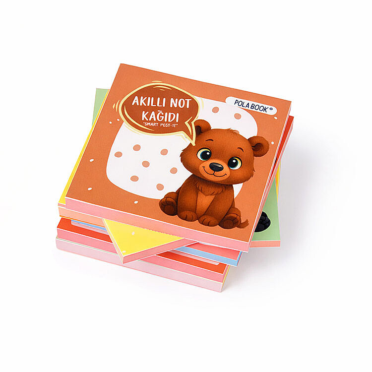 Hayvanlı ve Meyveli Mini Akıllı Not Kağıdı 50 Yaprak Yapışkanız Post-it - 6'lı Paket - 7