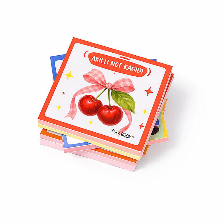Hayvanlı ve Meyveli Mini Akıllı Not Kağıdı 50 Yaprak Yapışkanız Post-it - 6'lı Paket - 10