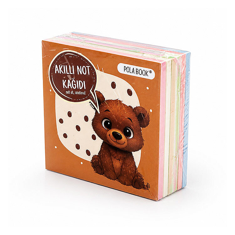 Hayvanlı ve Meyveli Mini Akıllı Not Kağıdı 50 Yaprak Yapışkanız Post-it - 6'lı Paket - 12