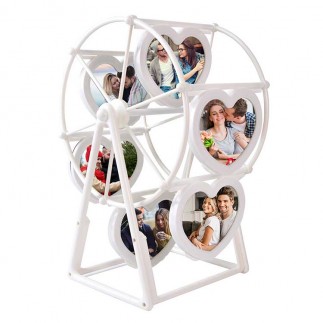 Heart-Shaped Rotating Ferris Wheel Photo Frame - Thumbnail