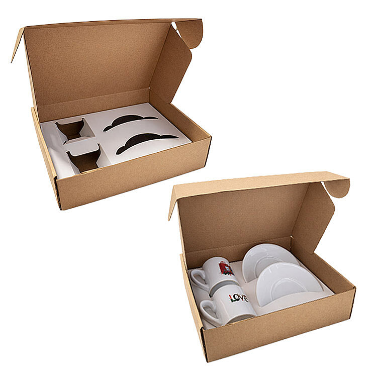 Hediyelik İkili Kahve Fincan Kutusu - 17x24x7cm - 1