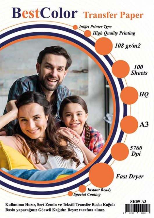 A4-A3 Hızlı Kuruyan Süblimasyon Transfer Kağıtları - 2