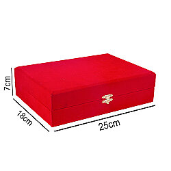 İkili Kahve Fincanı Kadife Kutusu 18x25cm - 2'li Paket - 7
