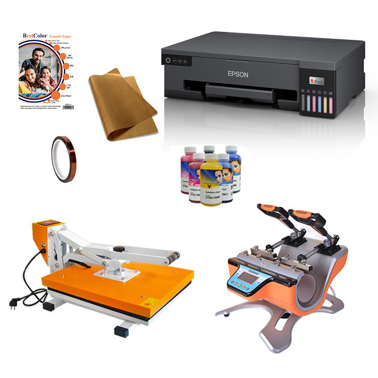 İkili Kupa ve A3 Pres Transfer Baskı Seti - 1