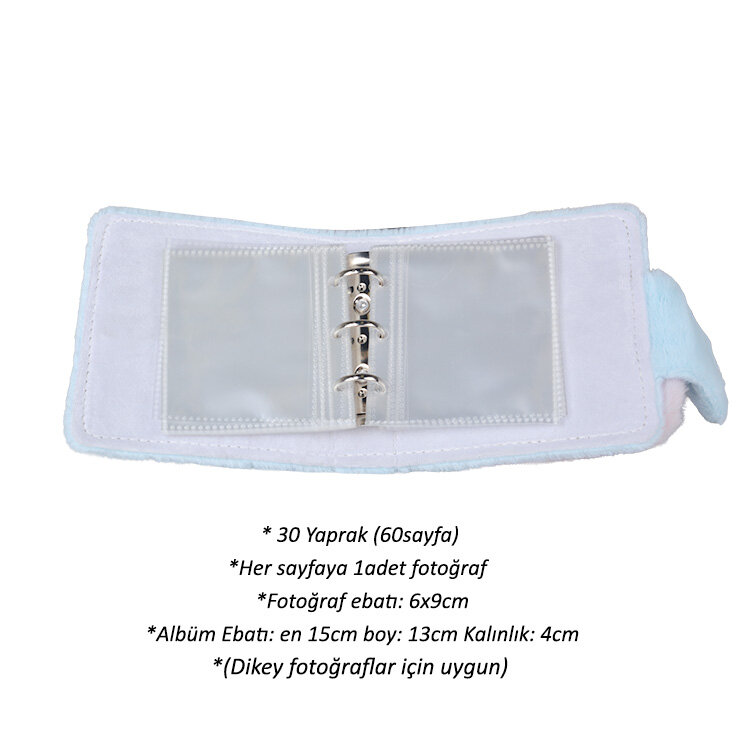 İnstax Peluş Polakart Fotoğraf Albümü - 60 Kapasite - 2