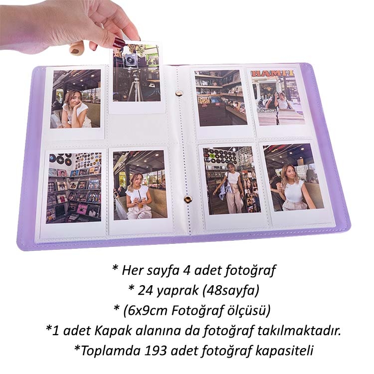 İnstax Polakart Pencereli Fotoğraf Albümü - 193 Kapasite - 2