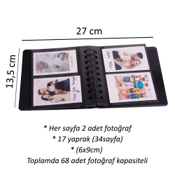Instax Spiralli Polakart Fotoğraf Albümü - 68 Kapasite - 2