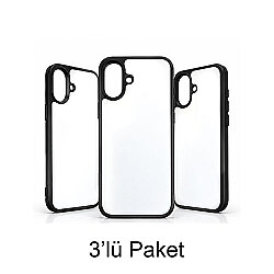 iPhone 16 Süblimasyon Telefon Kılıfı - 3'lü Paket - NobbyStar