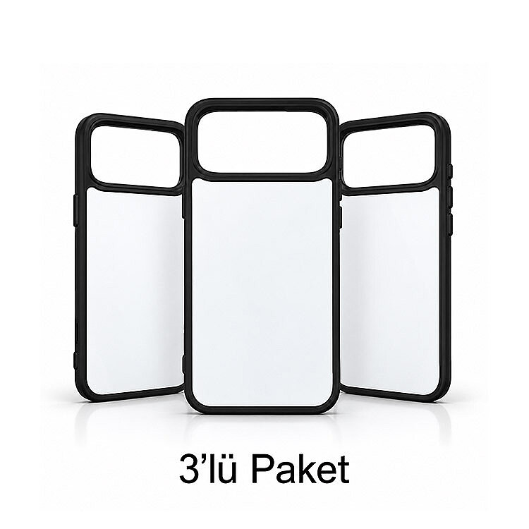 iPhone 17 Pro Max Süblimasyon Telefon Kılıfı - 3'lü Paket - 1