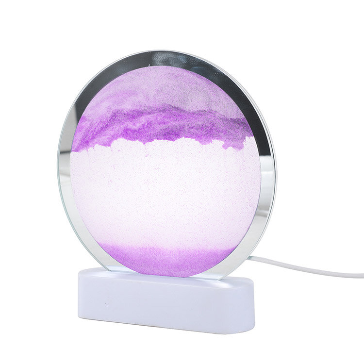 Işıklı Dekoratif Yuvarlak Sulu Kum Saati - 8