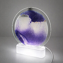 Işıklı Dekoratif Yuvarlak Sulu Kum Saati - NobbyStar (1)