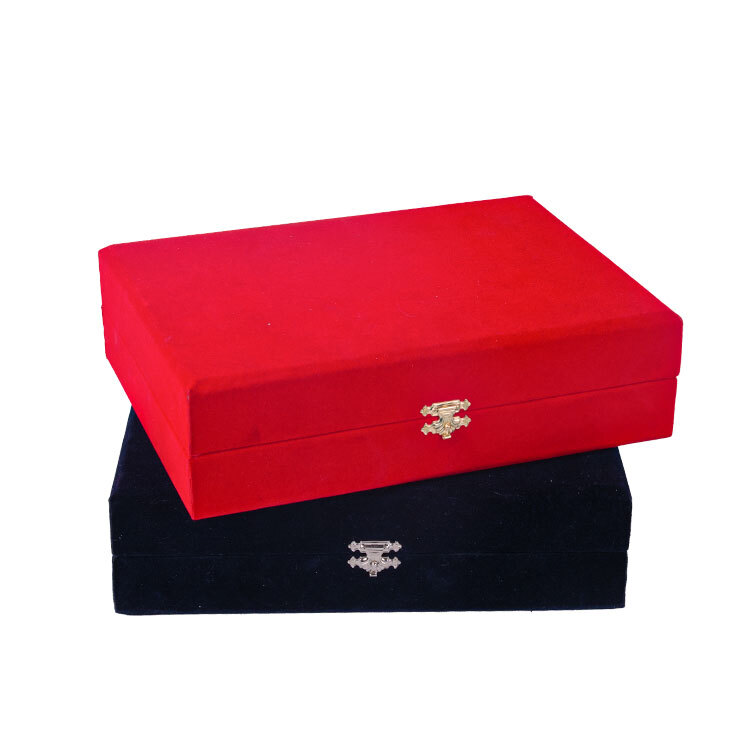 Kadife İkili Kahve Fincan Kutusu 18x25cm- 2'li Paket - 2