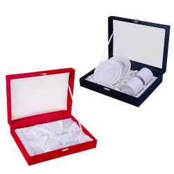 Kadife İkili Kahve Fincan Kutusu 18x25cm- 2'li Paket - 10