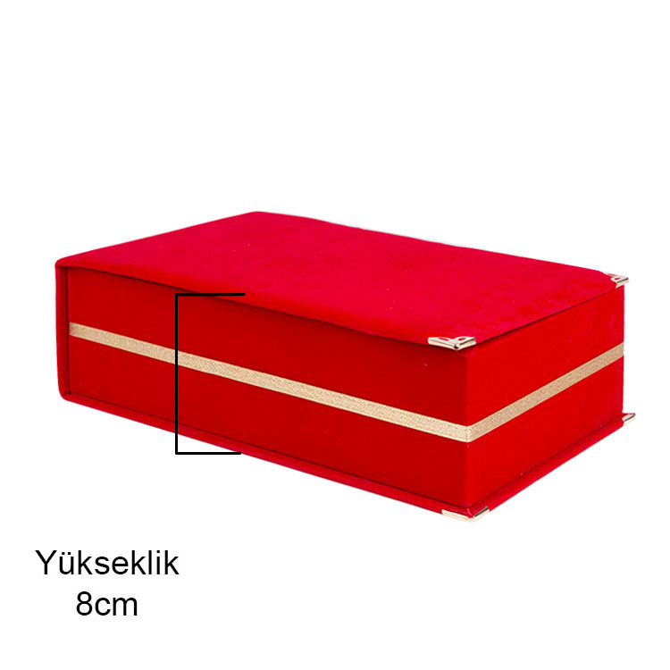 Kadife Kristal Cam Plaket Kutusu - 16x25cm. - 2