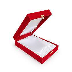 Kadife Kristal Cam Plaket Kutusu 16x26cm - 2'li Paket - 4