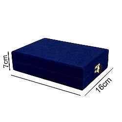 Kadife Kristal Cam Plaket Kutusu 16x26cm - 2'li Paket - 9