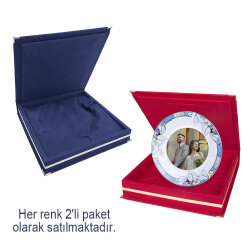 Kadife Plaket Tabak Kutusu 23x23cm - 2'li Paket - NobbyStar