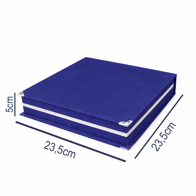 Kadife Plaket Tabak Kutusu 23x23cm - 2'li Paket - 7