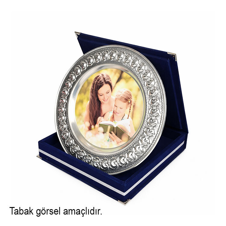 Kadife Plaket Tabak Kutusu 23x23cm - 2'li Paket - 6