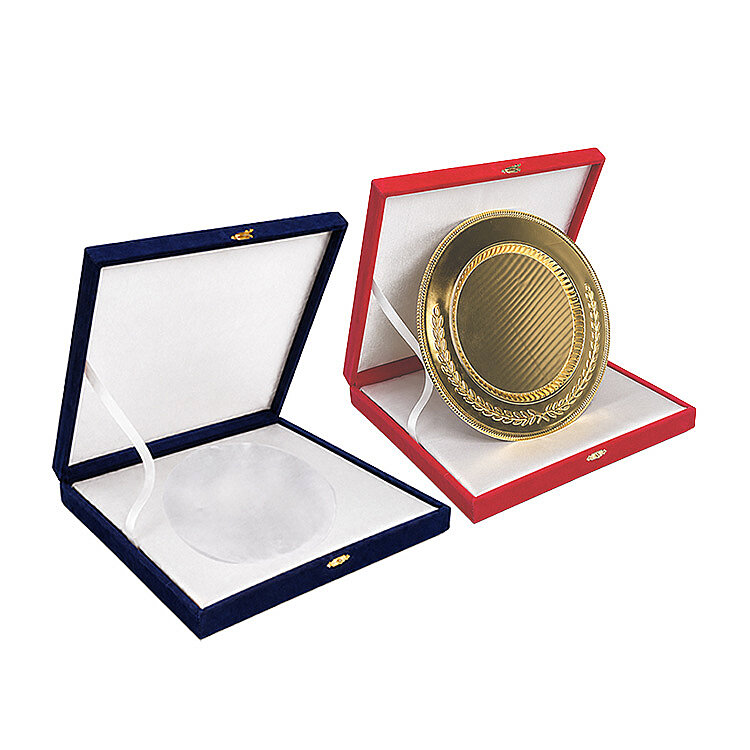 Kadife Tabak Plaket Kutusu 28x28cm - 2'li Paket - 1