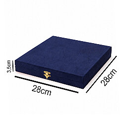 Kadife Tabak Plaket Kutusu 28x28cm - 2'li Paket - 7