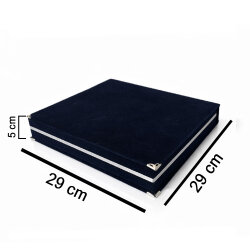 Kadife Tabak Plaket Kutusu 29x29cm - 2'li Paket - 9