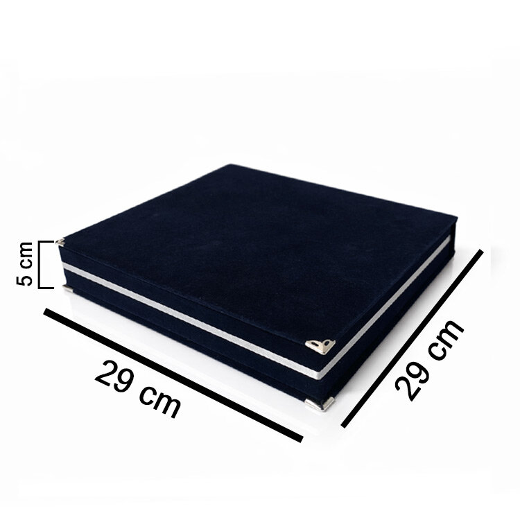 Kadife Tabak Plaket Kutusu 29x29cm - 2'li Paket - 9