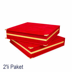 Kadife Tabak Plaket Kutusu 29x29cm - 2'li Paket - NobbyStar (1)