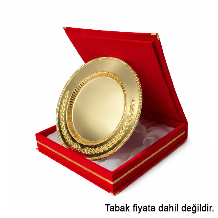 Kadife Tabak Plaket Kutusu - 29x29cm - 2