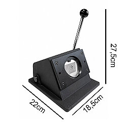 Kalp Buton Rozet Kesim Giyotini - 52x57mm - 4