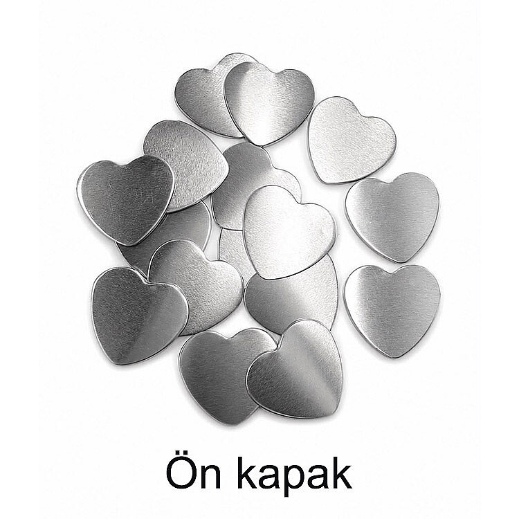 Kalp Buton Rozet Malzeme Seti 52x57mm - 100 adet - 3