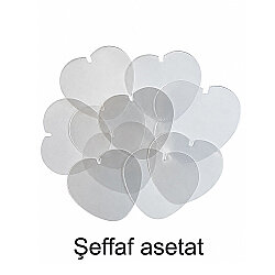 Kalp Buton Rozet Malzeme Seti 52x57mm - 100 adet - 4