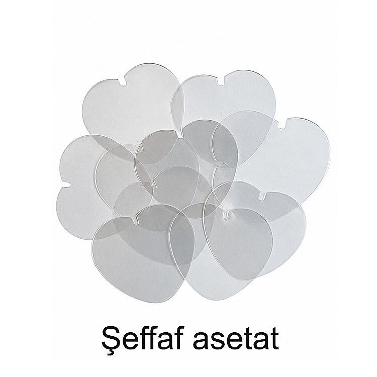 Kalp Buton Rozet Malzeme Seti 52x57mm - 100 adet - 4
